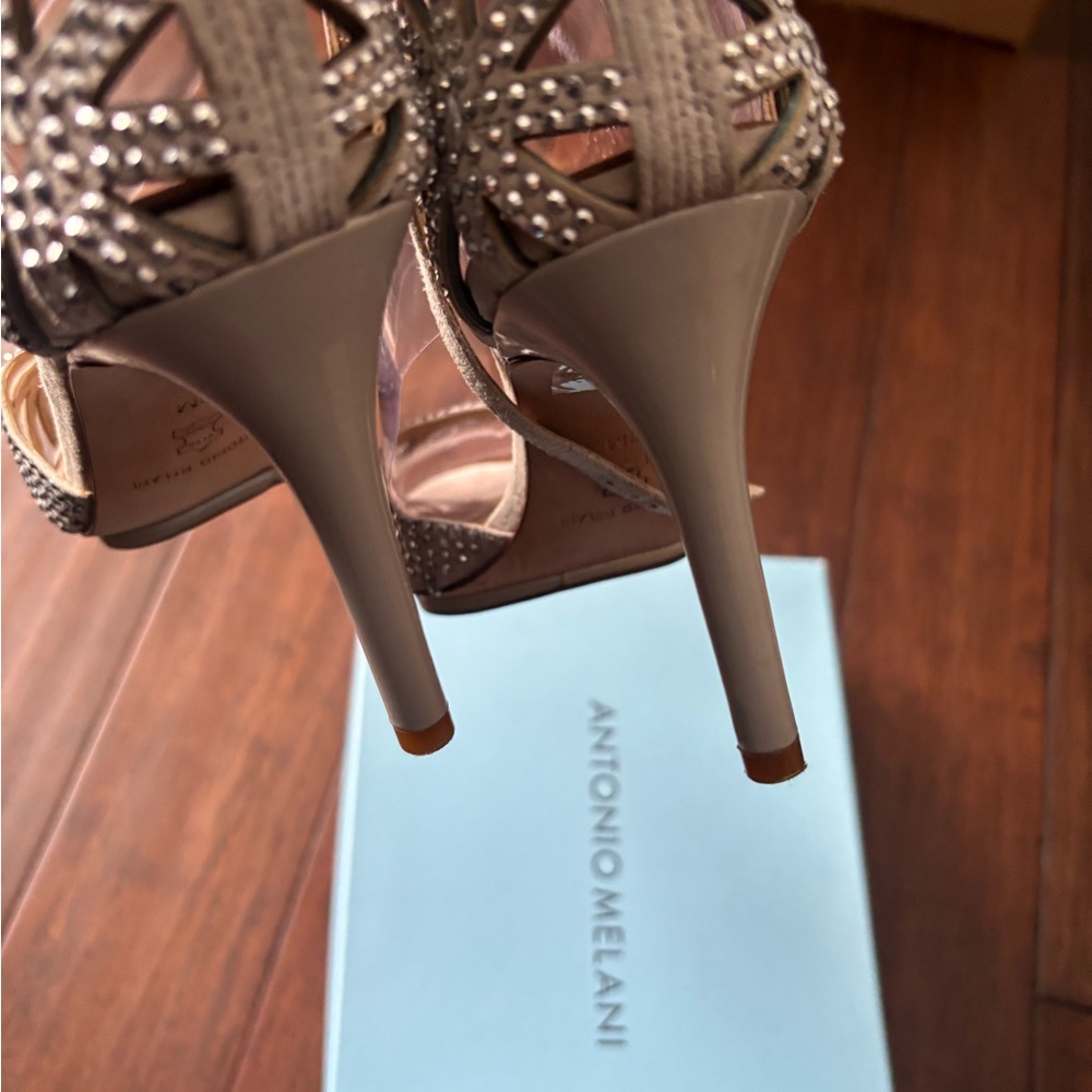 Antonio Melani Macall Chalk Jeweled Ankle-Strap Dress Heel
#9 - Picture 6 of 11